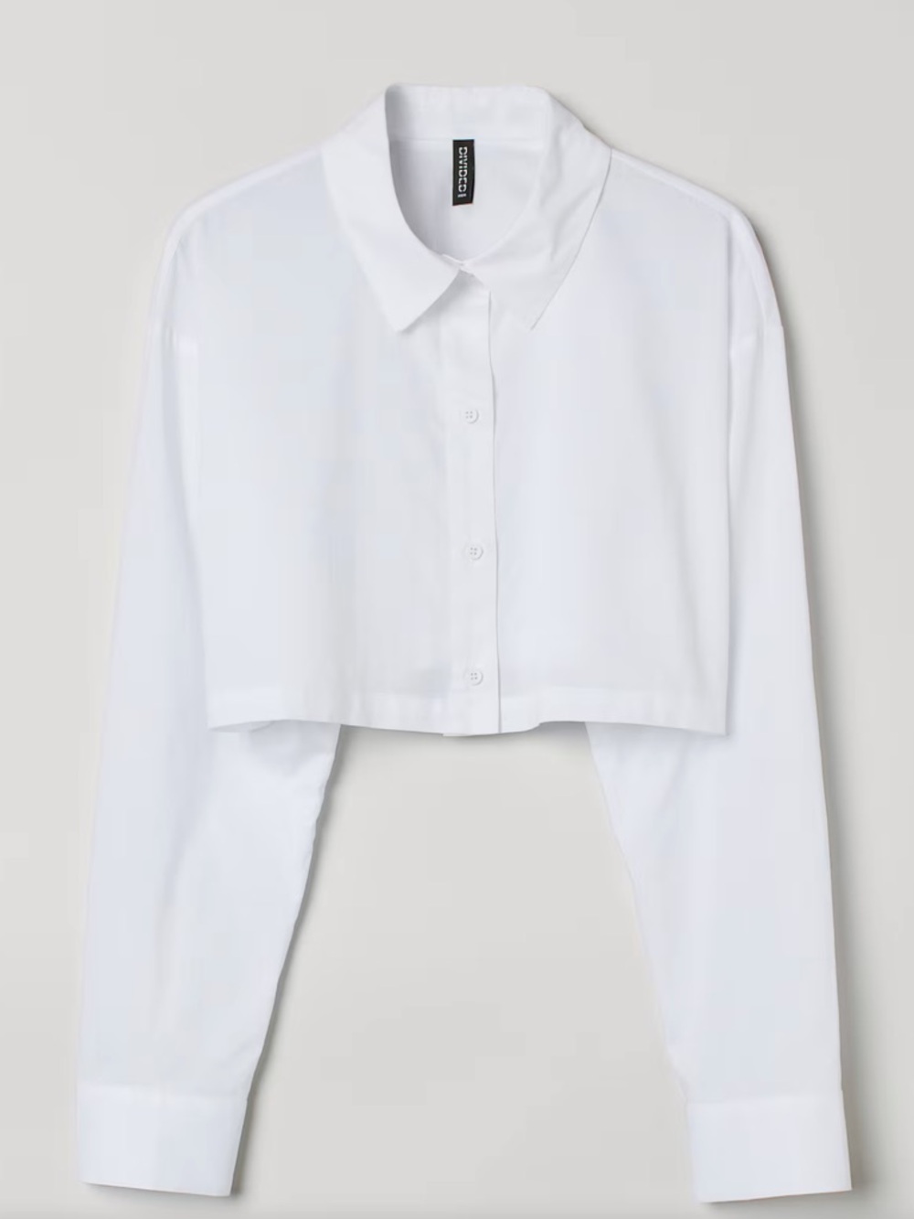 H&M Crop White Dress Shirt